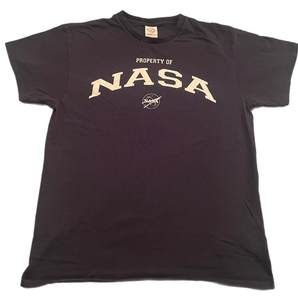 NASA Men's Navy Blue Cotton T-Shirt